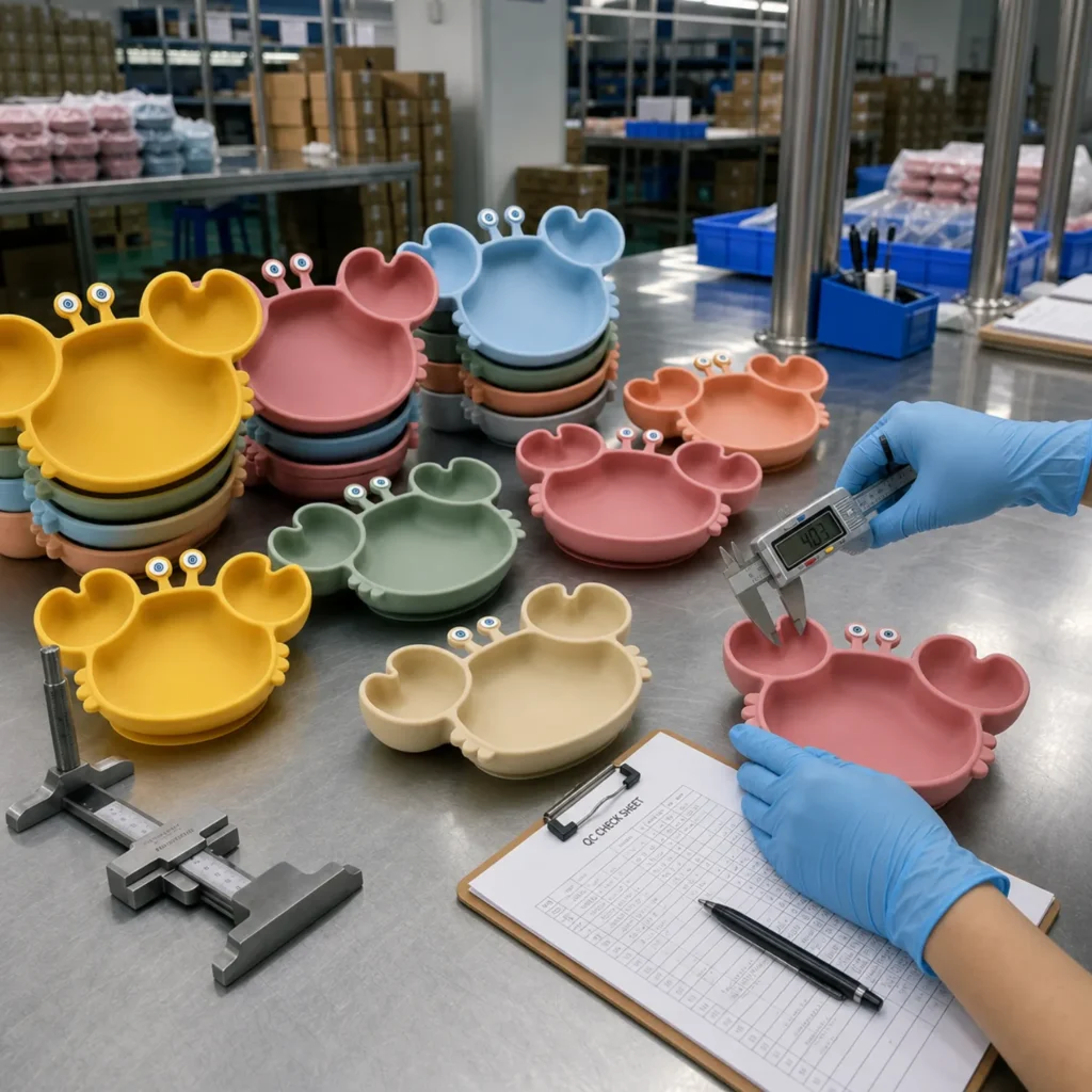 BPA-Free Silicone Crab Shaped Suction Plate | Wholesale Private Label