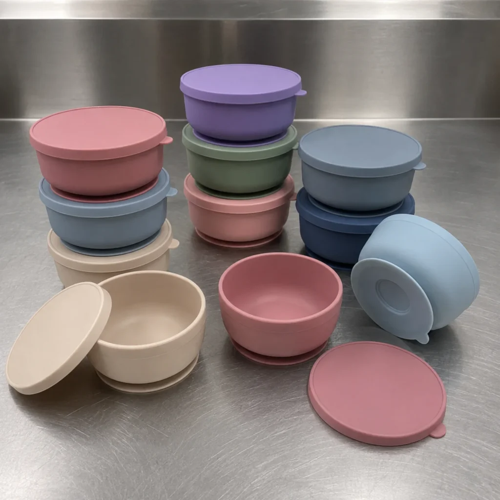 Silicone Baby Suction Bowl with Airtight Lid Wholesale B2B Supplier