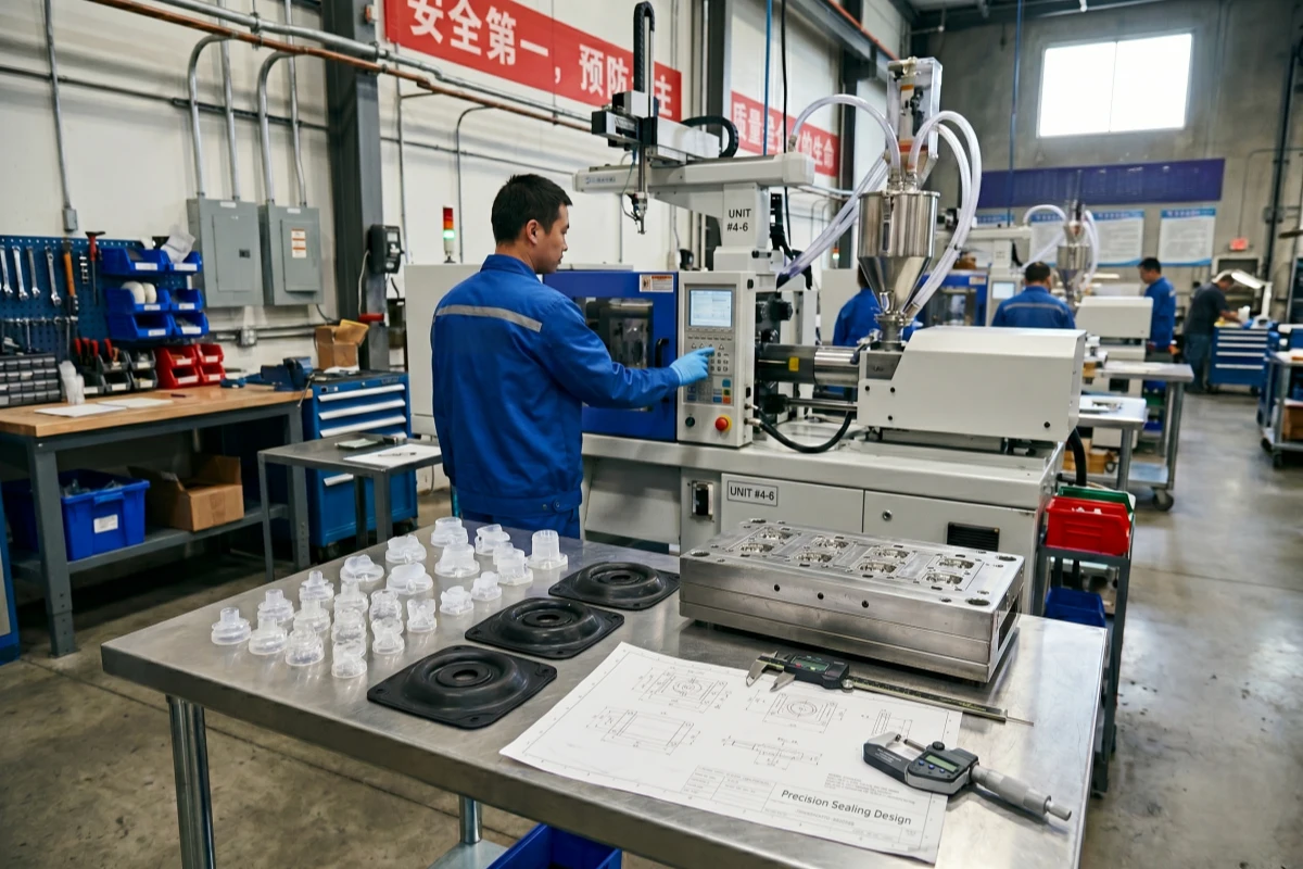 Precision food-grade silicone duckbill valves and pump diaphragms manufactured by Reemane Silicone