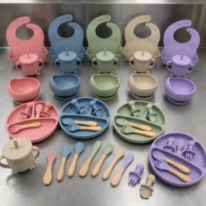 silicone baby feeding set