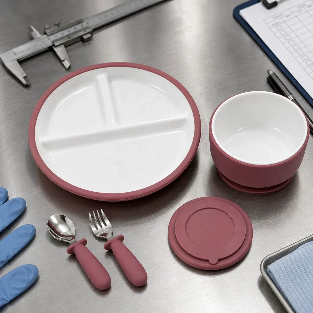 Custom Silicone Suction Baby Ceramic Tableware Set OEM Manufacturer (3)